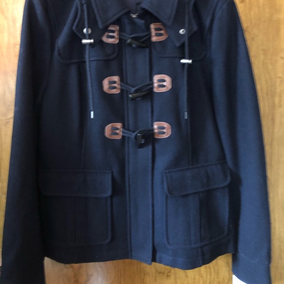 NWT Wool Levi’s Toggle Button Peacoat Navy Blue Jacket Sz L - Picture 3 of 6